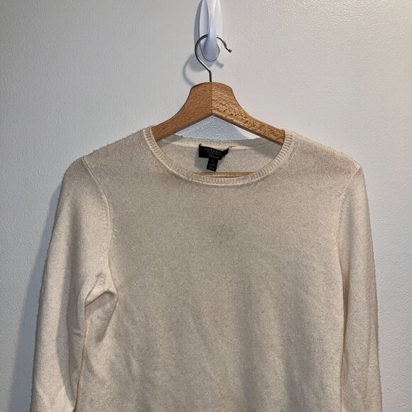 Charter Club Womens Luxury Cashmere Sweater Small Off-White Long Sleeve - Picture 2 of 6